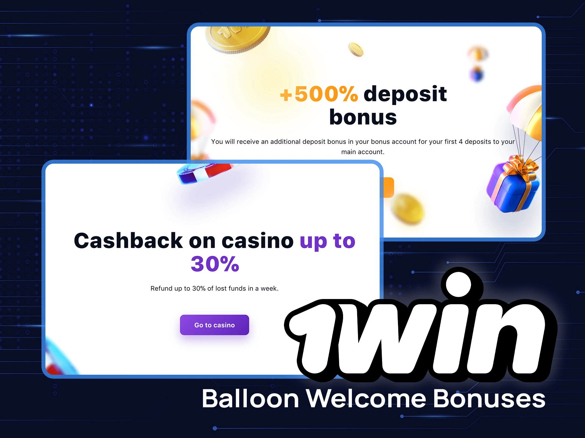 Don't miss out on welcome bonuses in The Incredible Balloon Machine on 1win.