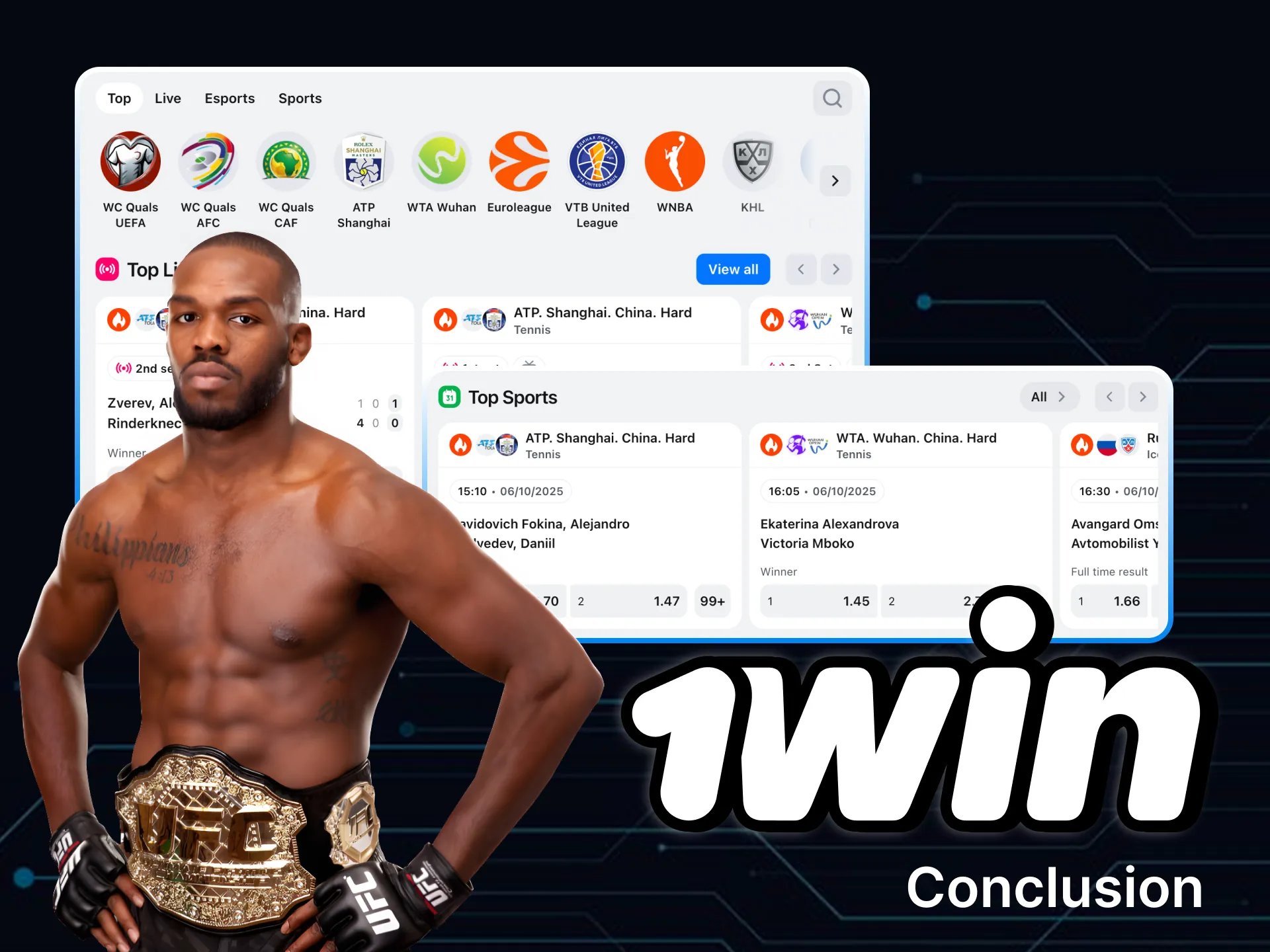 MMA fans will be able to receive additional bonuses from Jon Jones, the ambassador of the 1win online casino.